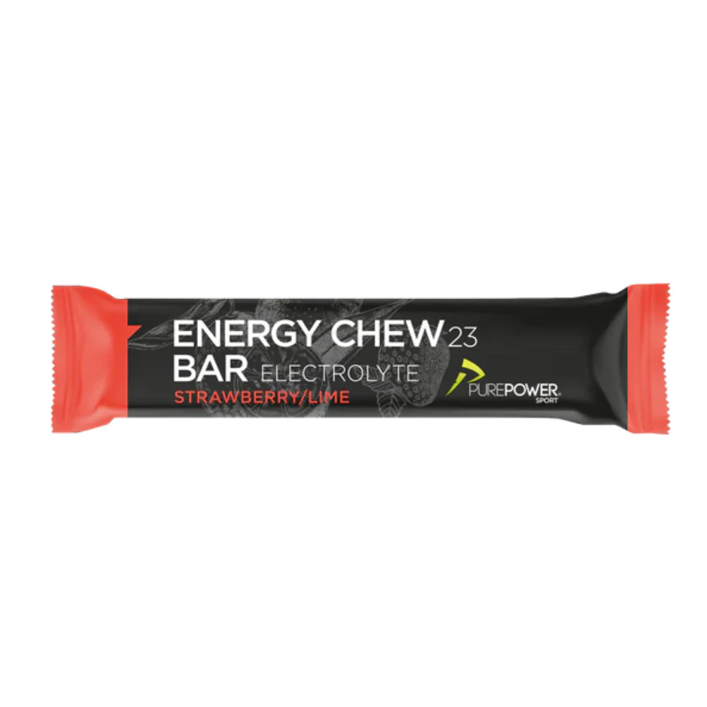 Purepower Energy Chew Bar Elektrolyt Jordbær/Lime